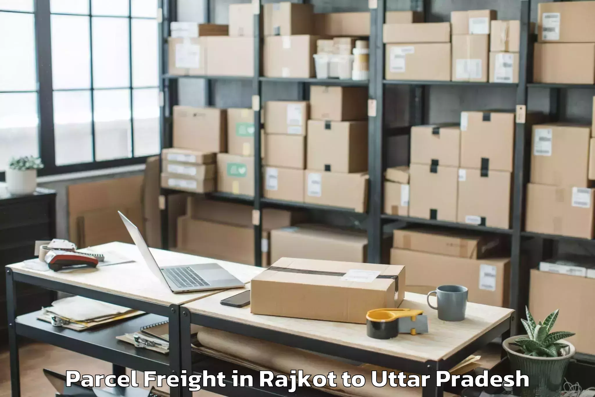 Hassle-Free Rajkot to Ballia Parcel Freight